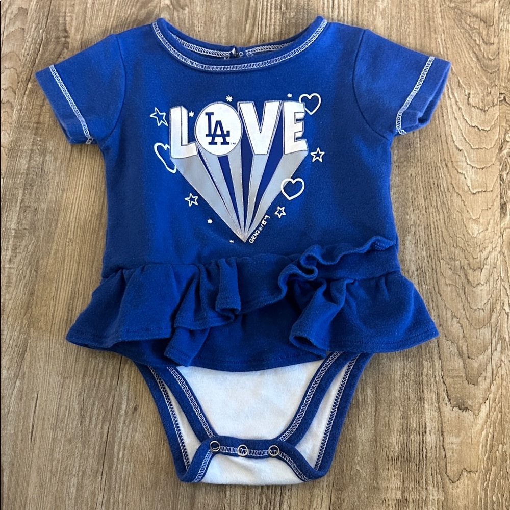 LA Dodgers Blue Baby Onesie
